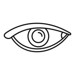 Digital eye icon outline vector. View look
