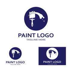 Fototapeta na wymiar Paint Logo Template vector icon illustration design