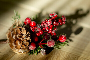christmas decoration on table