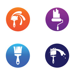 Paint Logo Template vector icon illustration design