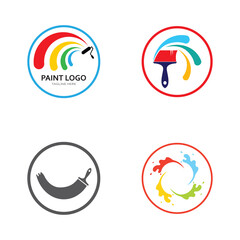 Paint Logo Template vector icon illustration design