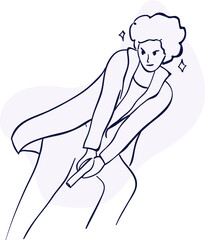 design vector oneline drawing police with gun