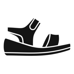 Sandal slipper icon simple vector. Summer footwear