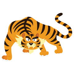 Fototapeta na wymiar Cartoon Tiger