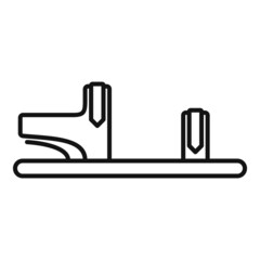 Walking sandal icon outline vector. Summer footwear