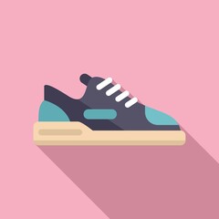 Sneaker icon flat vector. Sport shoe
