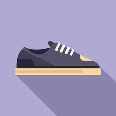 Sport sneaker icon flat vector. Fitness run