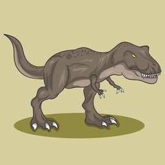 Fototapeta premium Dinosaur. print for T-shirts, sticker, wrapping paper, web. Vector Illustration