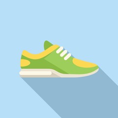 Modern sneaker icon flat vector. Sport shoe