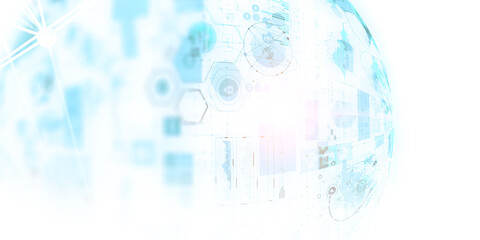 Obraz premium Global technologies concept . Mixed media