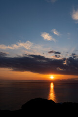 sunset over the sea