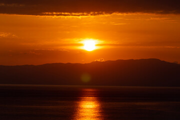 sunset over the sea