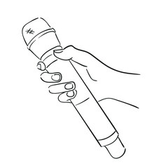 design vector oneline illustration people singing 