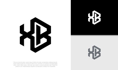 Initials XB logo design. Initial Letter Logo.