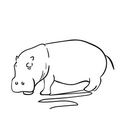 Design vector oneline drawing art of animals easy 