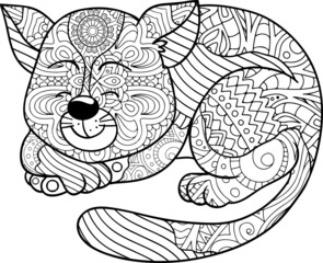 Cute cat coloring pages to print for kids