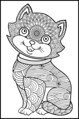 Cute cat coloring pages to print for kids