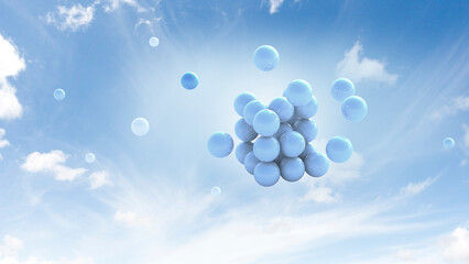 Science concept with sphere model