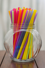 straws in glass