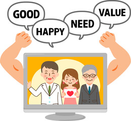 笑顔で価値観を押し付けるテレビ