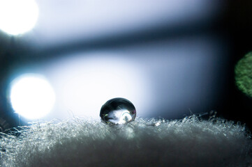 一滴の水滴、水、マクロ撮影