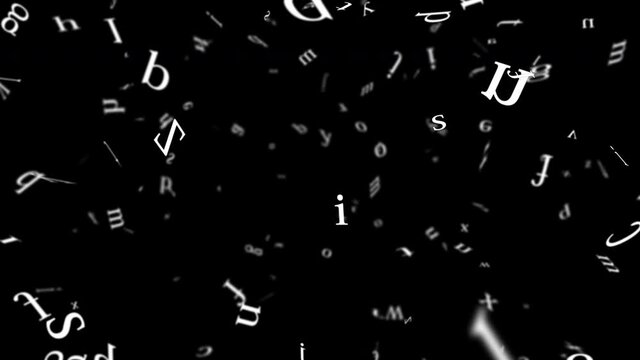 文字 渦巻き パーティクル 16秒 ループ  アルファベット 小文字 アルファマット