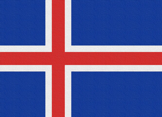 Fototapeta premium Illustration of the national flag of Iceland
