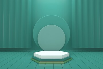 Abstract pastel color background, minimalist mockup for podium,modern stage, display or showcase, 3d rendering.	