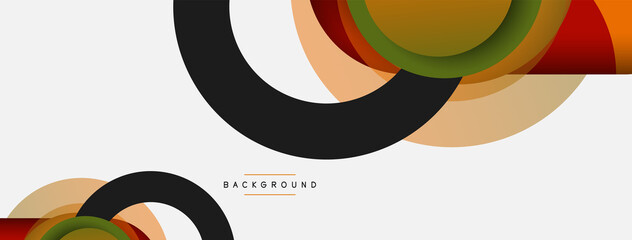 Circle and round shapes abstract background. Vector illustration for wallpaper banner background or landing page