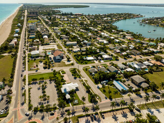 Aerial photo neighborhood by the Fort Pierce Inlet