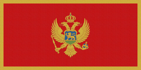 Illustration of the national flag of Montenegro