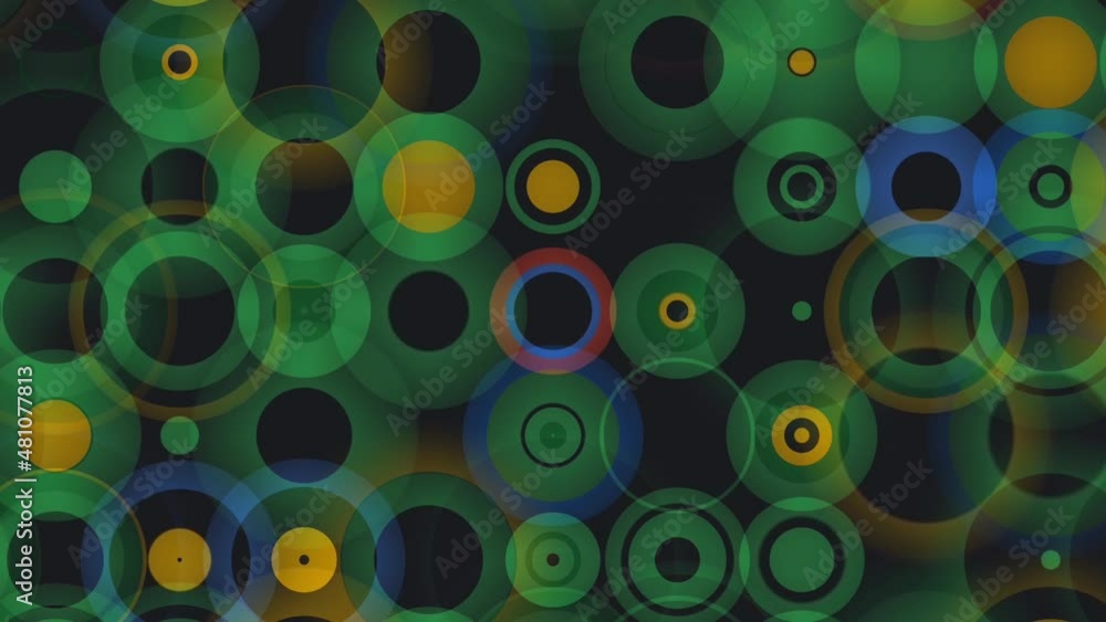 Poster abstract animation of many small circles appearing in the frame.