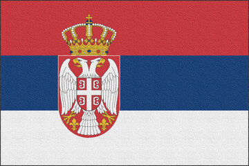 Illustration of the national flag of Serbia
