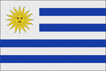 Obraz premium Illustration of the national flag of Uruguay