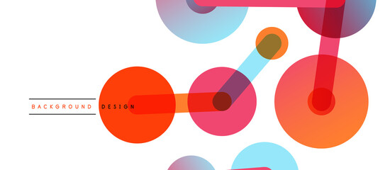 Abstract background. Round dots connected by lines. Trendy techno business template for wallpaper, banner, background or landing