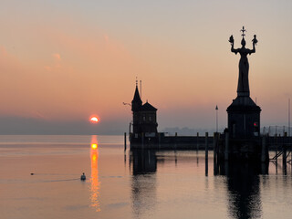 Bodensee bei Konstanz im Winter