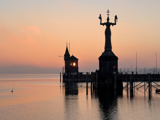 Bodensee bei Konstanz im Winter