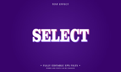 Fototapeta premium SELECT tyle editable text effect