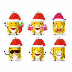 Santa Claus emoticons with yellow correction pen cartoon character