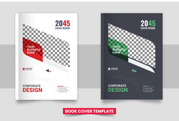 Business brochure cover design or annual report and company profile or booklet cover design template