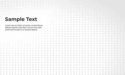 Abstract white and gray gradient background.Halftone dots design background. Vector Illustration.