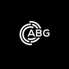 ABG letter logo design on black background. ABG creative initials letter logo concept. ABG letter design.
