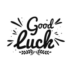 good luck lettering message