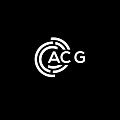 ACG letter logo design on black background. ACG creative initials letter logo concept. ACG letter design.