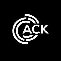 ACK letter logo design on black background. ACK creative initials letter logo concept. ACK letter design.