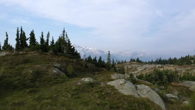 Campsite On Top Of A Mountain