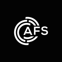 AFS letter logo design on black background. AFS creative initials letter logo concept. AFS letter design.