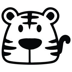 tiger drawing for the kids, painting of baby tiger, wildlife or wild animal, the sign of power and danger