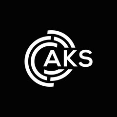 AKS letter logo design on black background. AKS creative initials letter logo concept. AKS letter design.