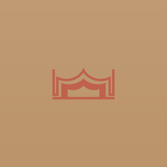 Flat  Simple and Minimalist Elegant Crown Logo Design Concept Vector